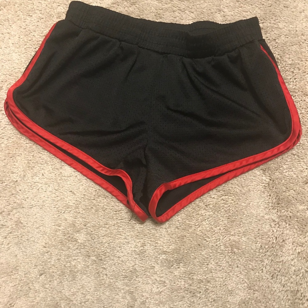 Short red lined shirts